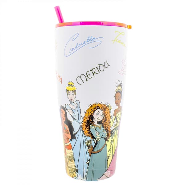 Princess Signatures 32oz rustfri stålkopp med sugerør