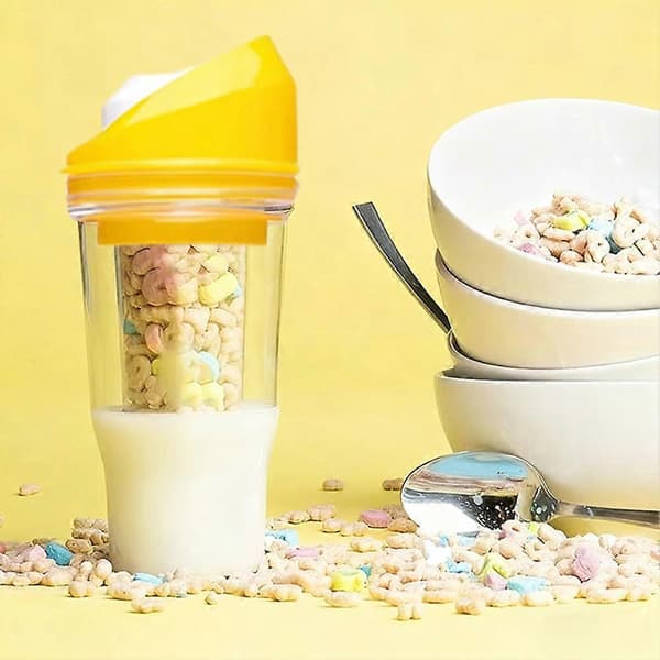 The Cereal Cup Stor Kapasitet Melkebeholder for Hjem og Reise