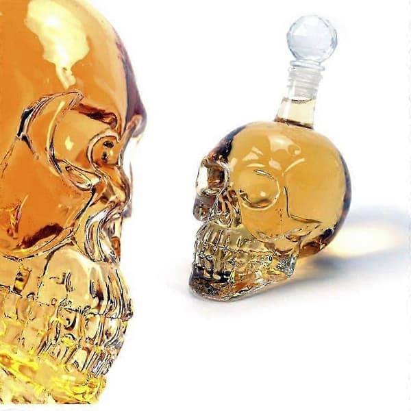 1000 ml karaffel krystal kraniehoved glas vodka whisky