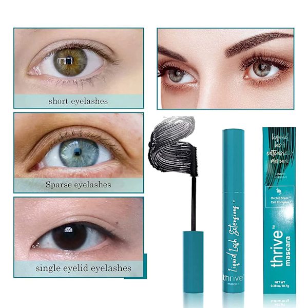 Thrive Caustics Liquid Lash Black øjenvippefarve, tykke krøllede 10,7g