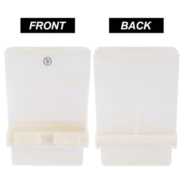 Papegøje Automatisk Foderautomat Anti-Spredningsboks Fuglefoderboks Automatisk Kæledyrsfoderautomat Drysset Fuglefoderautomat Papegøje Due Sikker Boks 10X7.5cm White
