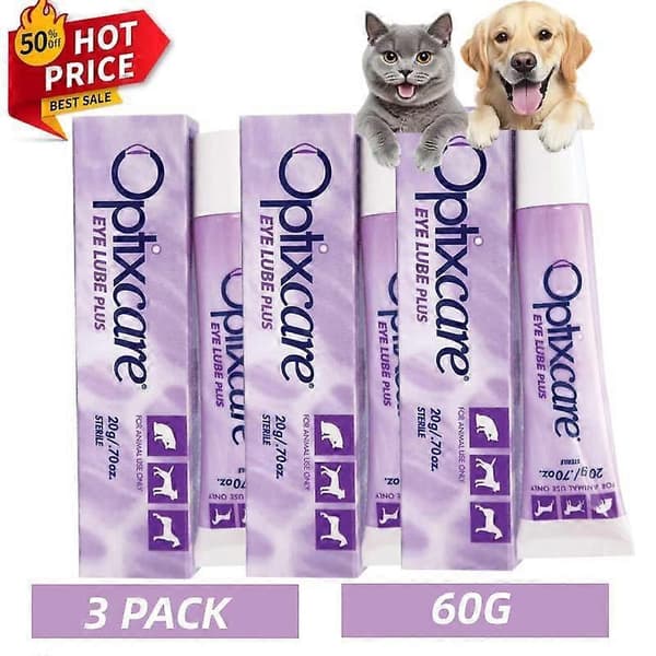 Øjensmøremiddel til hunde, katte, kæledyr Øjensmøremiddel dråber 1PACK