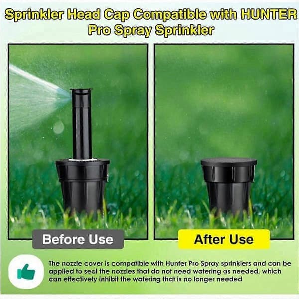 5-pak Hunter Pro Spray Sprinklerhovedhætter, sorte afspærringshætter