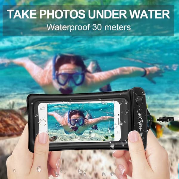 Flydende vandtæt mobilpose Universal Sort 1-pak