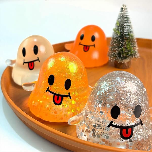 Söt Spökfidget – för dekompression – för Halloween & fester Orange