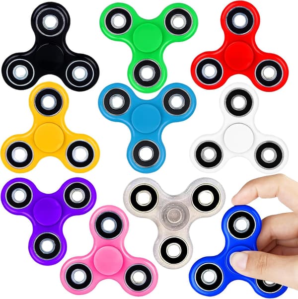 Fidget Spinnere - Stressreduserende Leker - Eksamenfestgaver til Barn 10-Pakning