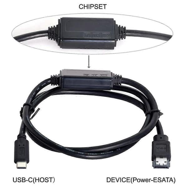 ESATA til USB C-kabel USB Type C Han Vært til ESATA ESATAp HDD-kabel til Laptop PC