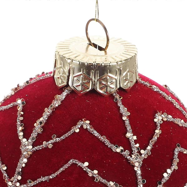 Røde julekugler til ophæng, 6-pak 9.00X8.00X8.00CM Red