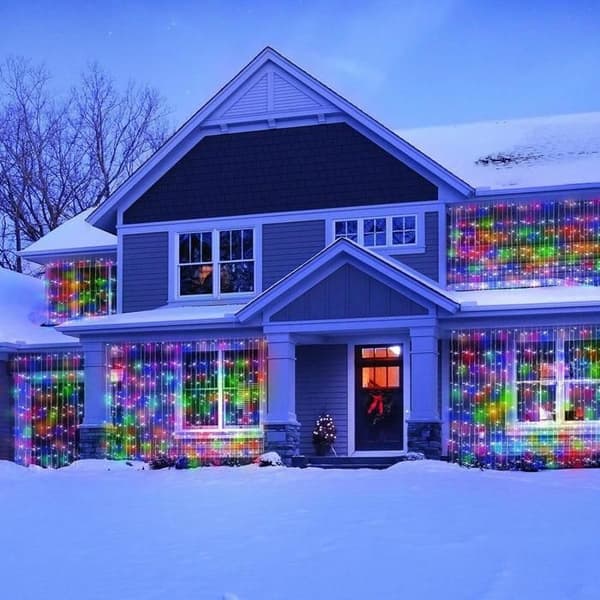 VOLTRONIC Valoverho 3x3m, Monivärinen, 300 LED, sisä- ja ulkokäyttöön Staattinen