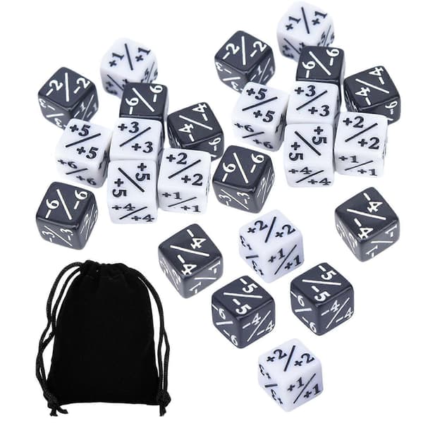 24x teller-terning D6 akryl for brettspill rollespill festutstyr