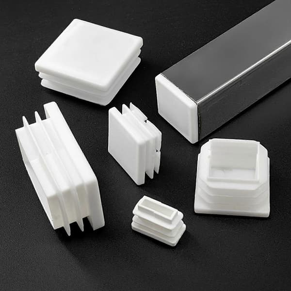 Firkantet plastprop til rør, endekappe til rør, hegnspæl, møbelfod, justerbar møtrikprop 20x60mm 20x60mm