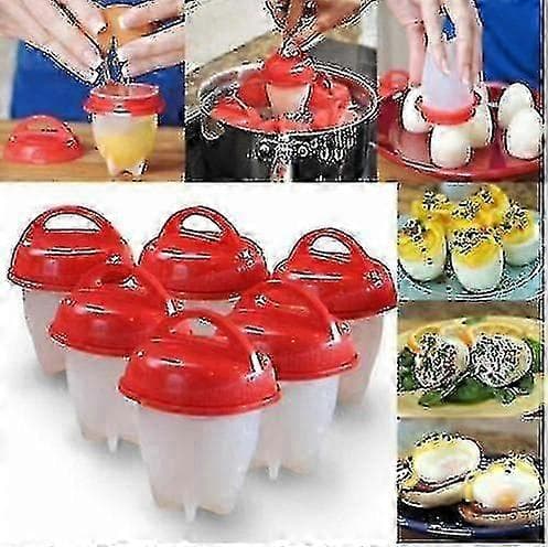Shiyi silikoniset munankeittokupit - 6 kappaleen pakkaus
