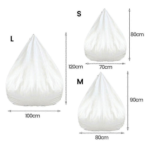 Innerfoder Vattentätt Lazy Bean Bag Sofföverdrag, Ingen Fyllning 70X80 CM