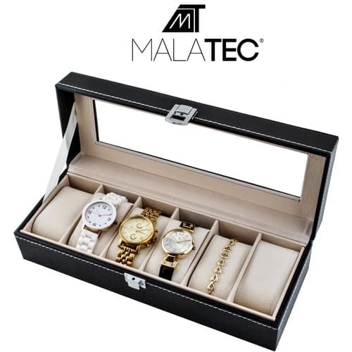 Klockbox - Kellolaatikko / Laatikko 6 kellolle Svart black