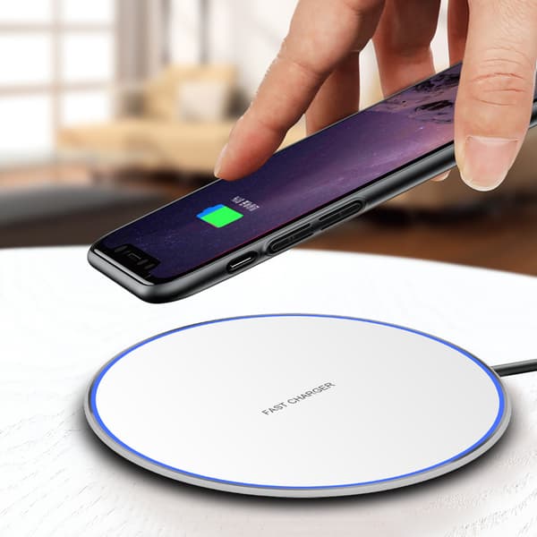 Trådlös laddare kompatibel med MagSafe för iPhone Samsung... Silver