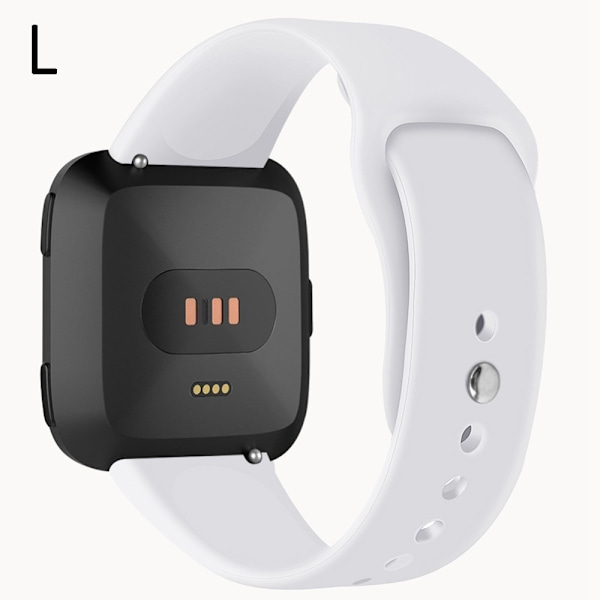 Silikonarmbånd Fitbit Versa/Versa 2/Versa Lite - Hvit White Vit