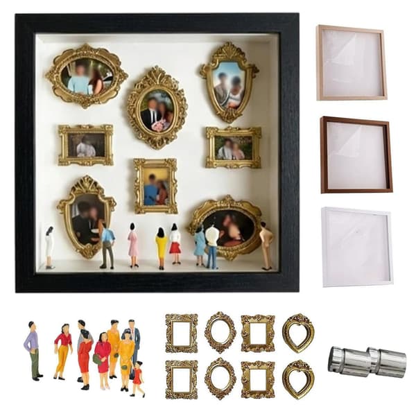 Miniature Photo Frame with LED Light - DIY Mini Museum Memory Frame