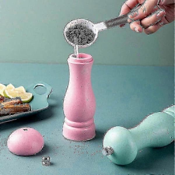 Premium justerbart salt- och pepparkvarnset i ek med påfyllningsbar design