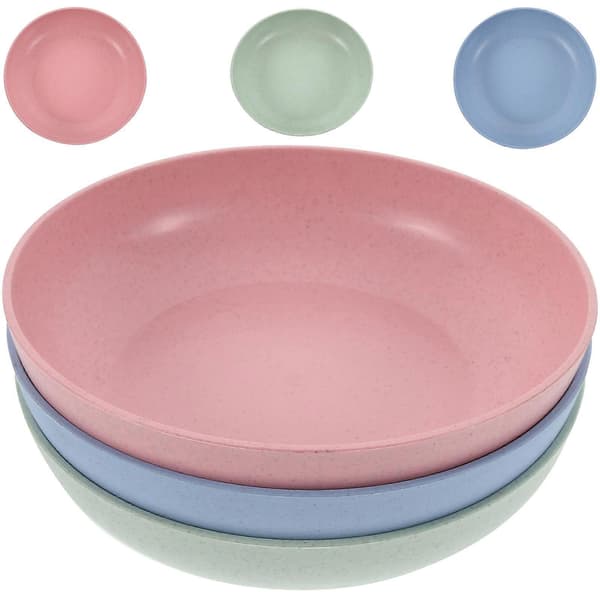 Plastik-katskåle, katskål til opbevaring, 6 stk. bredt design madskåle til katte