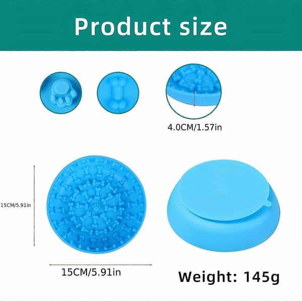 Silikone kæledyrs-langsom-foder-skål med forhøjet vinklet design, justerbar vinkel og sugekop til katte og hunde, til tør- og vådfoder green