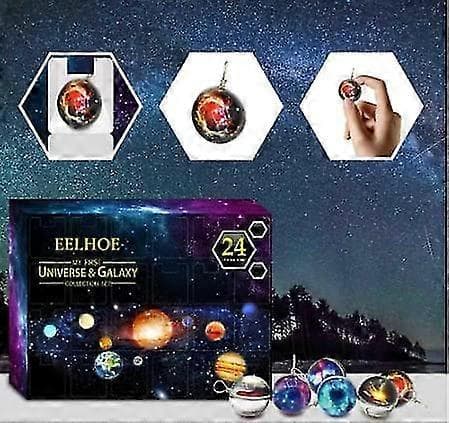 24 stk/sæt Universet Planet Galakse Blind Boks Børnegave Nedtælling 24 Dage, Blind Boks, Blind Boks