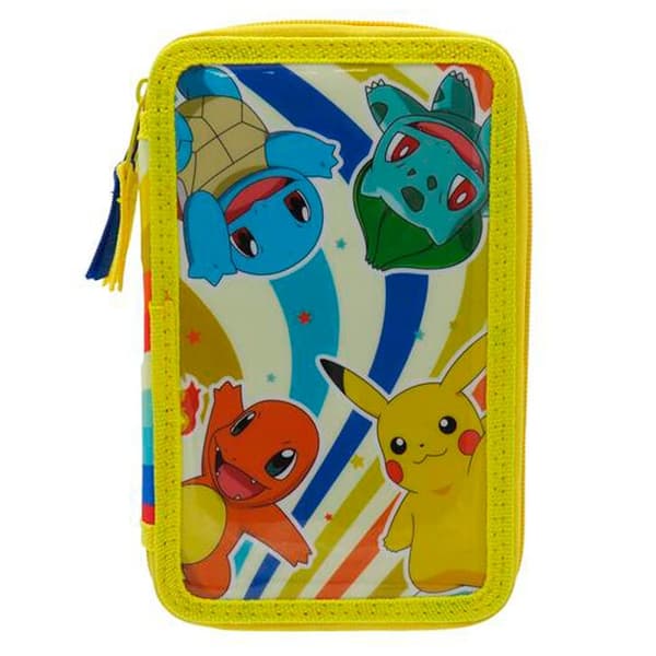 Pokemon Triple Penalhus med lynlås og rum 396