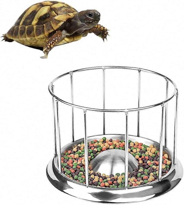 Skildpaddefoderbakke - Rund hul akvariemadbakke til skildpadder og firben