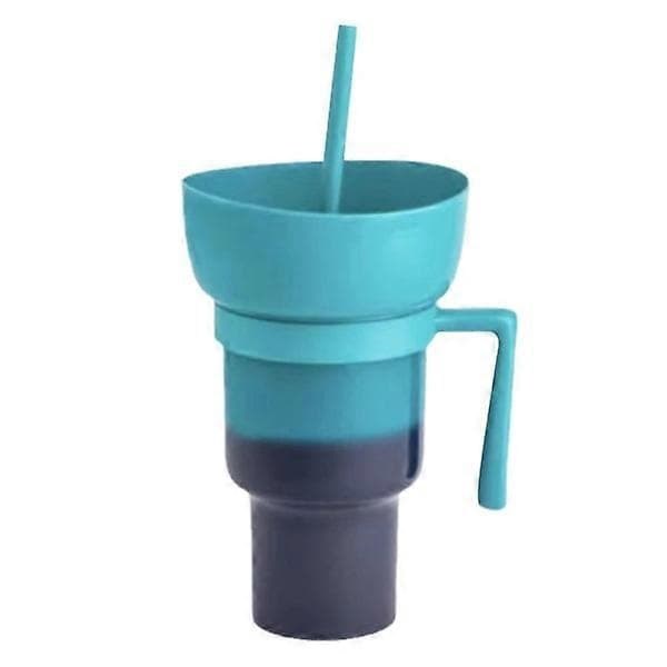 Stadion Tumbler Popcornkopp Snackskopp Multifunksjonell Krus 1000ml blå 1L