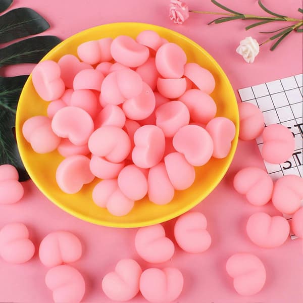 Rosa rumpe-fidget – for dekompresjon – med mykt materiale Light Pink 5pcs