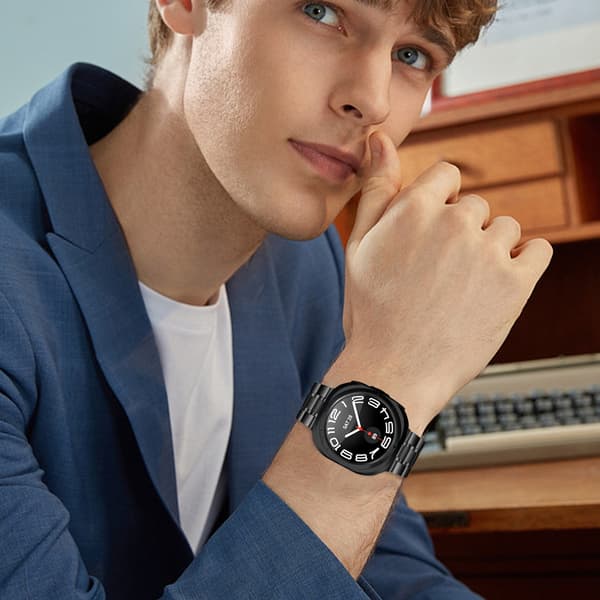 Urrem i rustfrit stål til Samsung Galaxy Watch 7 Ultra 47MM Svart