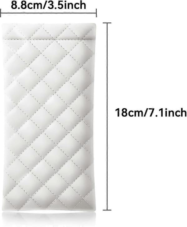 2-delt blødt PU-læder solbrilleetui med klemme-top design, bærbar organizer-pose til briller