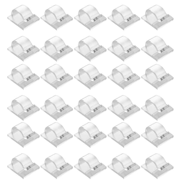 Outdoor String Light Clips 30-pack Transparent Light Hooks with 30 Waterproof Adhesive Backings