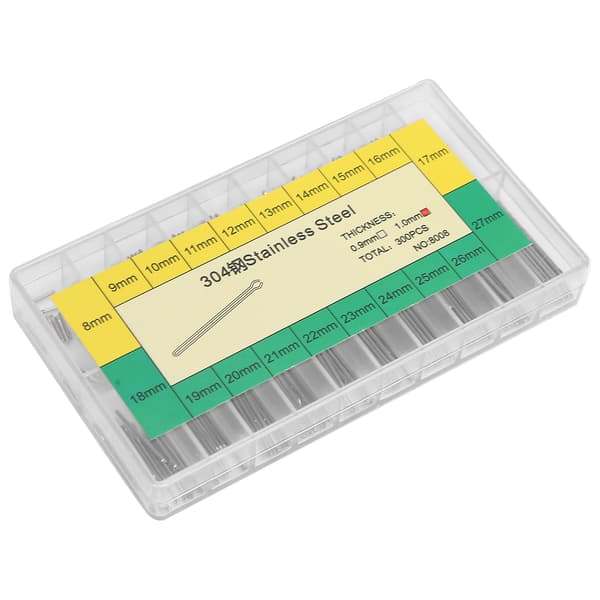 1 mm Armbåndsurremstift Split Stift Rustfrit Stål Urdele Sortiment 8‑27 mm 0.1