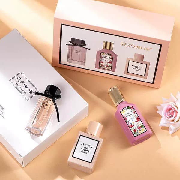 3-delat Flower Tale Damparfymset Presentförpackning Fräsch och Långvarig Doft