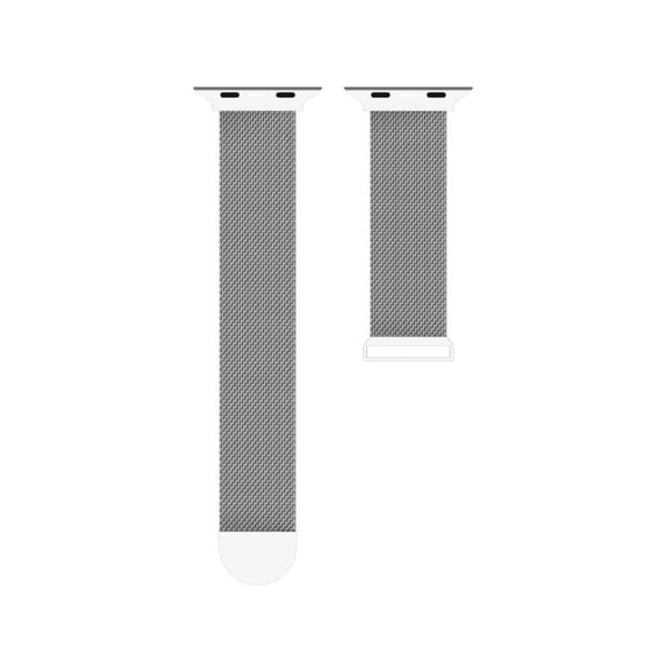 Apple Watch 42 / 44 mm Milanese Loop Metallarmband Silver 48 3-Pack