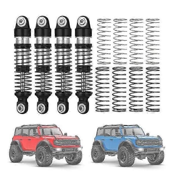 4 stk. oliedæmper kompatibel med Traxxas TRX4M TRX-4M 1/18, sort