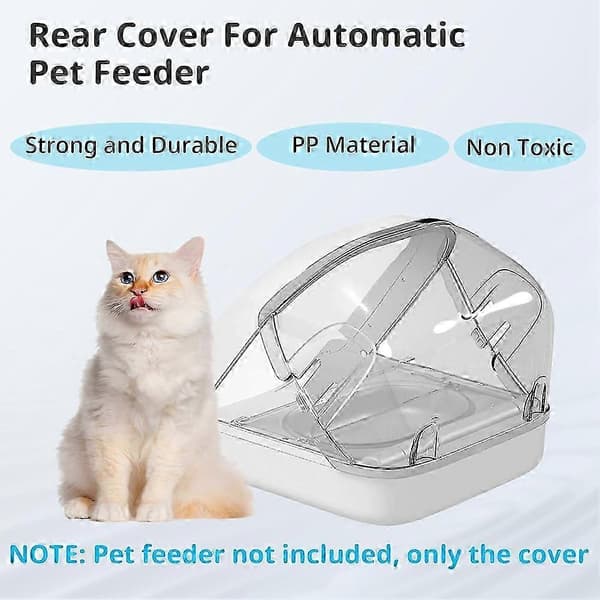 Bagcover kompatibelt med automatisk foderautomat til katte Transparent