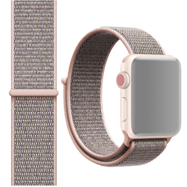 Apple Watch 38 mm / 40 mm nylonranneke, ruusu 32 2-Pack