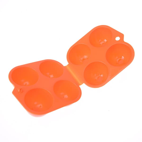 Bærbar plastbeholder Holder for 4 egg Sammenleggbar eggoppbevaring