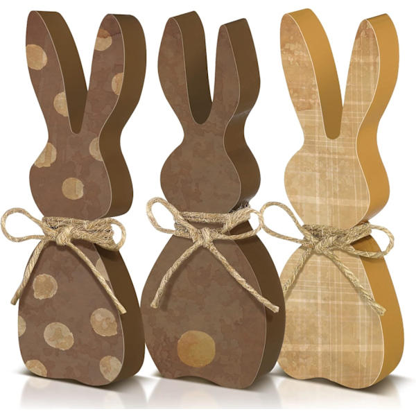 Easter Decoration 3 Easter Bunnies Easter Table Decoration Tray Decoration Dining Room Office