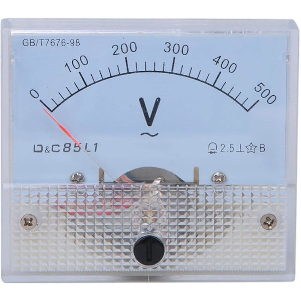 Analog Voltmeter Måler-Pointer AC Voltmeter 0-500V Skala Område V