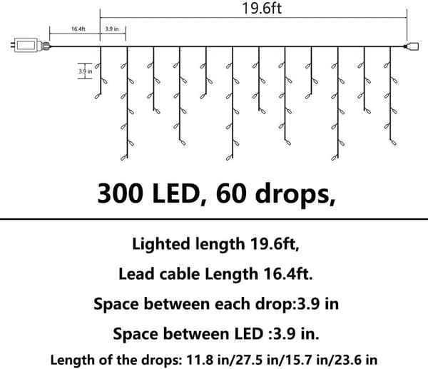 String Lights, Outdoor Lighting with Clear Bulbs, Indoor/Outdoor String Lights, Hanging Sockets, White
