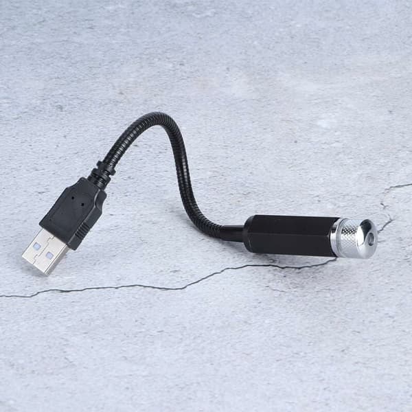 Bilstjernehimmel, bilinteriør USB-stemningslys LED-takatmosfærelys for biltak (lys lilla blå)