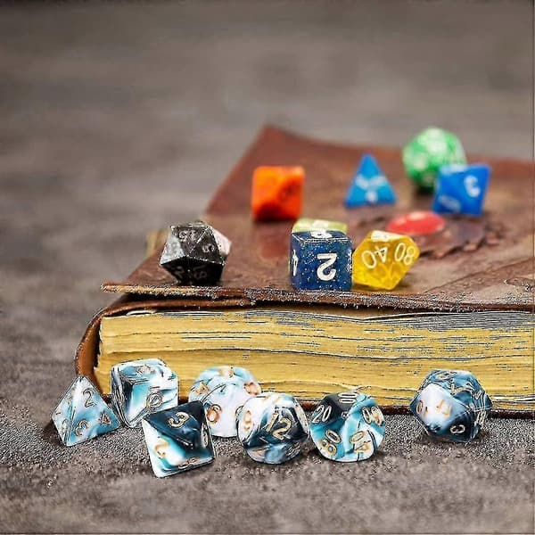 7 delar tärningsset polyedriskt tärningsset rollspelstärningar set för Dnd Pathfinder rollspel Rpg 2025
