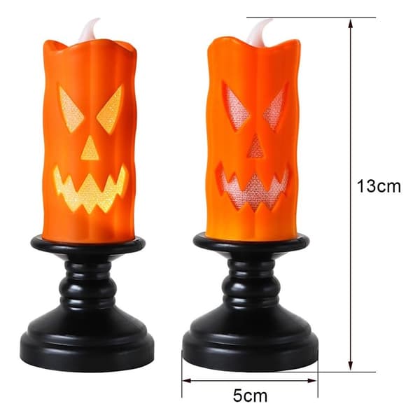 Flammefrie Halloween-lys - Batteridrevne LED-lys til indendørs og udendørs Halloween-dekoration