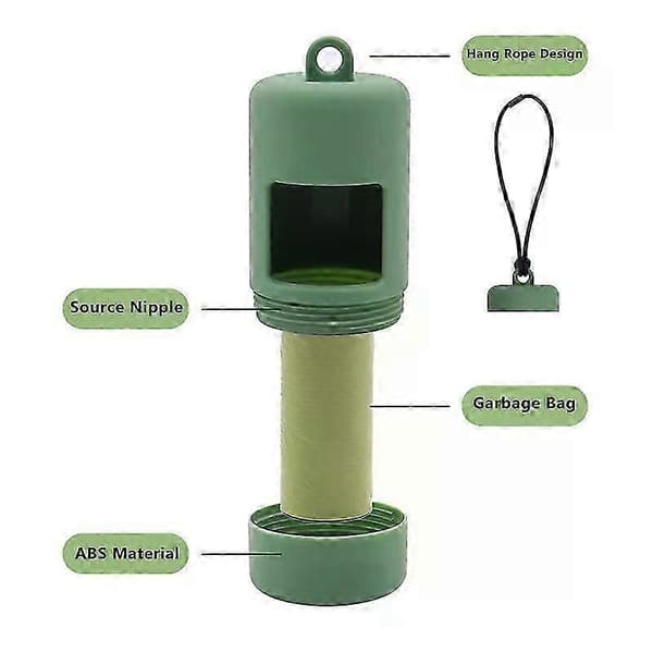 Bærbar poseholder til hundeaffald, luksuriøs holder til hundepose-dispenser Yellow