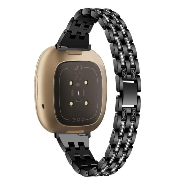 Kaksirivinen rannekoru Fitbit Versa 3/Sense Musta
