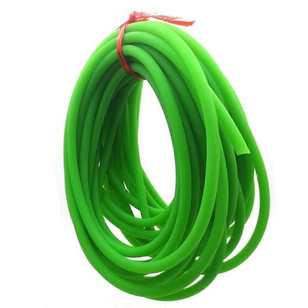 6 mm solid 10 meter højelastisk latex gummibånd elastisk reb til fiskeslynger industri sportstræning grøn Green
