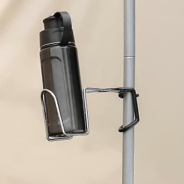 Campingkoppholder for utendørs fotturer, riller design, rustfritt stål teltlys