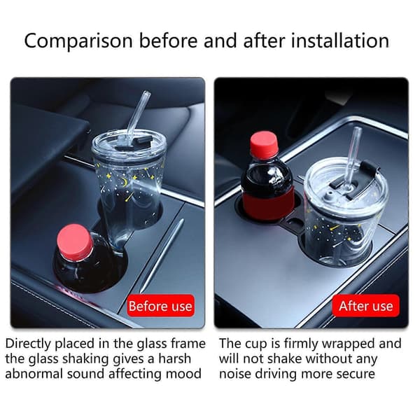 For -tesla Model 3 Model Y Silikon Vannkoppholder Innsats Koppholder Giftfri
